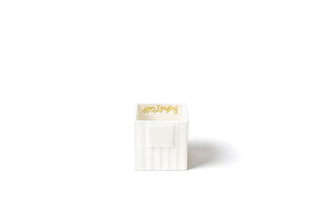 White Stripe Small Mini Nesting Cube