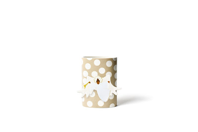 Seasonal Mini Attachment on Mini Oval Vase Neutral Dot Design
