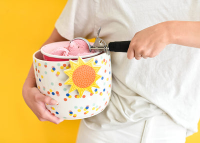 Serving Ice Cream from Happy Dot Mini Bowl with Sun Mini Attachment