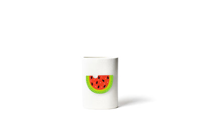 White Small Dot Mini Oval Vase with Watermelon Mini Attachment