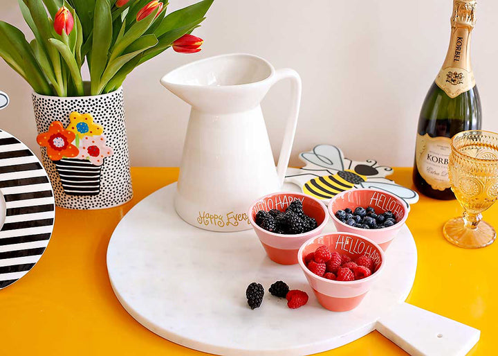 Happy Everything! Serveware Including Big Marble Serving Board