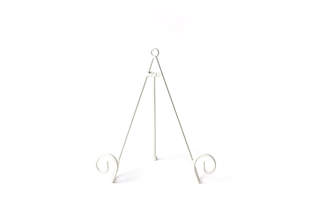Metal White Swirl Big Plate Stand