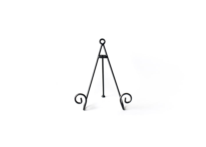 Metal Black Swirl Mini Plate Stand