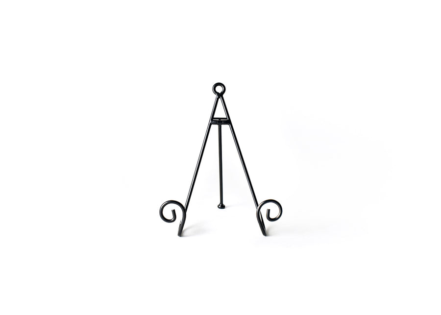Metal Black Swirl Mini Plate Stand