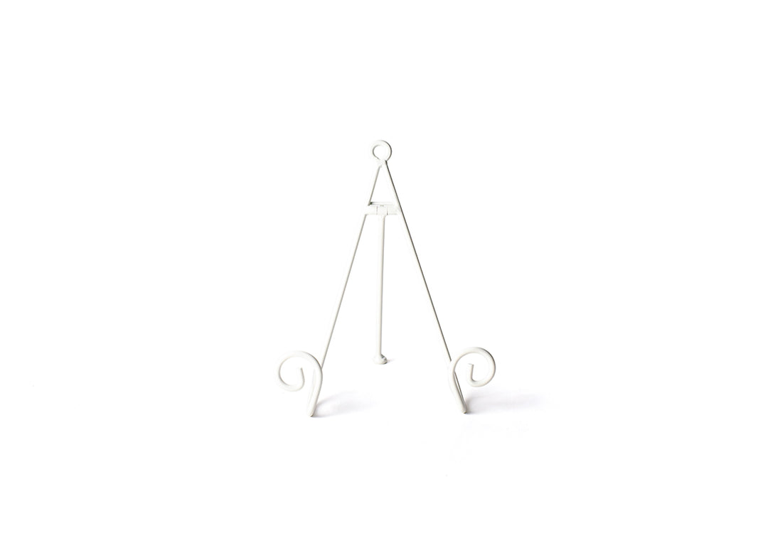 White Swirl Mini Metal Plate Stand