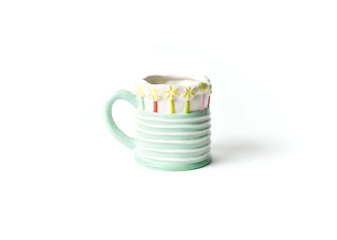Mug Shaped Like Cake With Candles