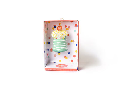 Sparkle Cake Shaped Ornament in Gift Box