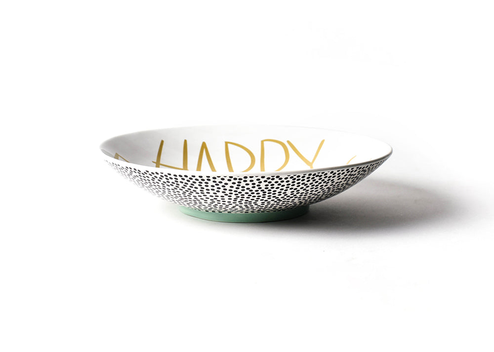 Black Dot Exterior Black and White Pasta Bowl