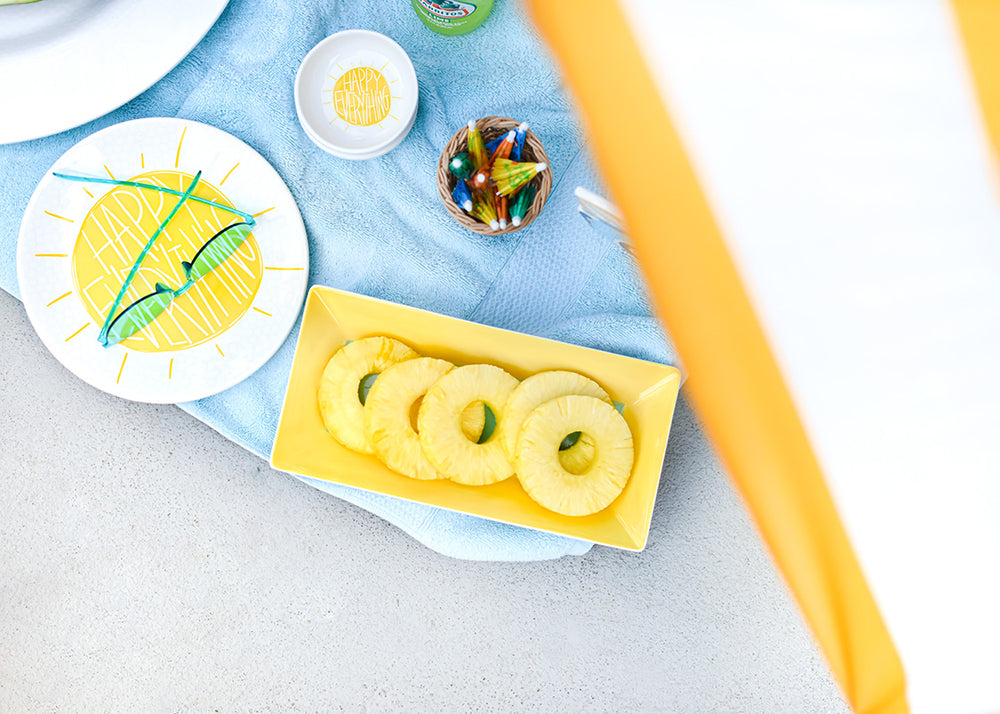 Picnic Tablescape Including Sun Salad Plates
